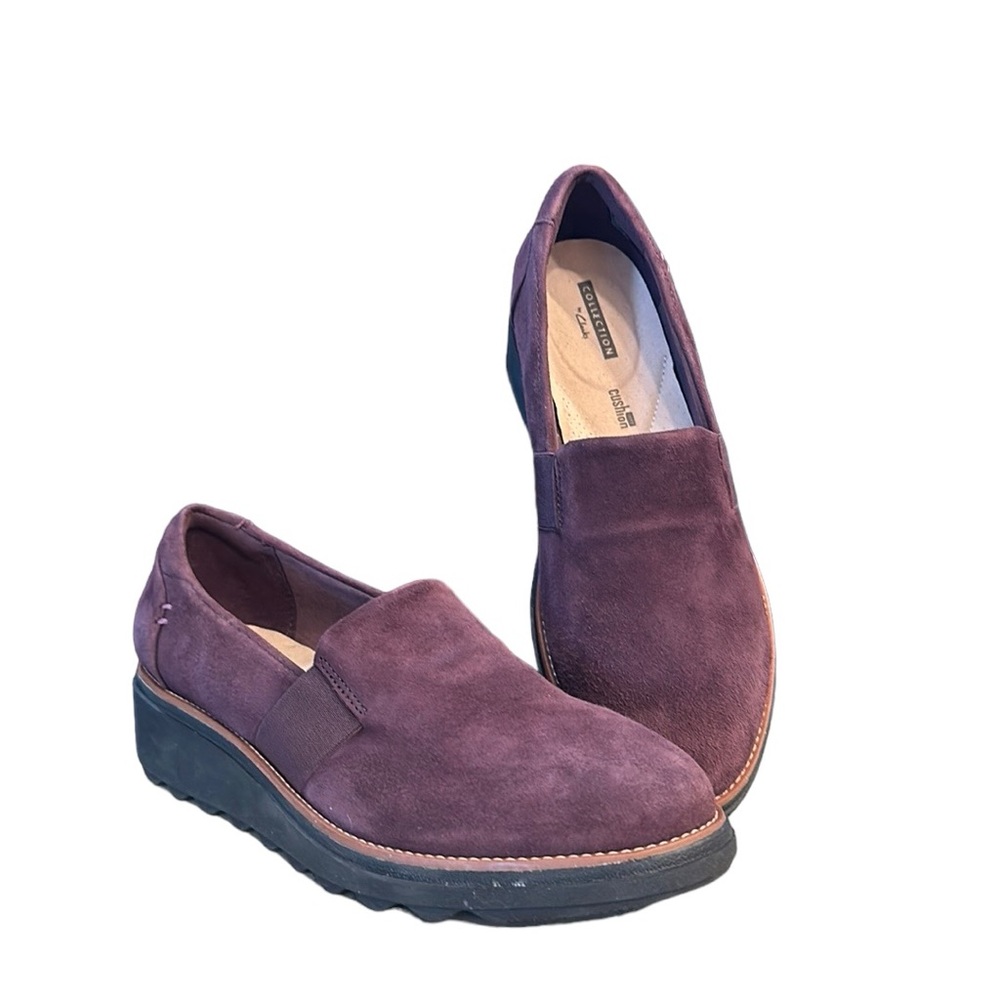 Collection by Clark’s Purple Sharon Suede Loafers Sz 8